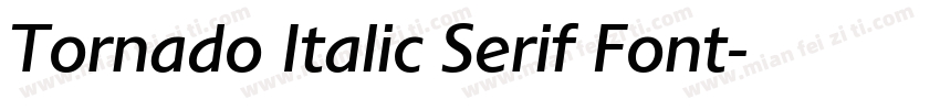 Tornado Italic Serif Font字体转换